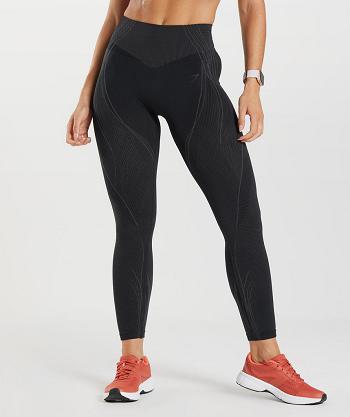 Leggins Gymshark Apex Seamless Mujer Negras Negras Gris | CO 2830YXF